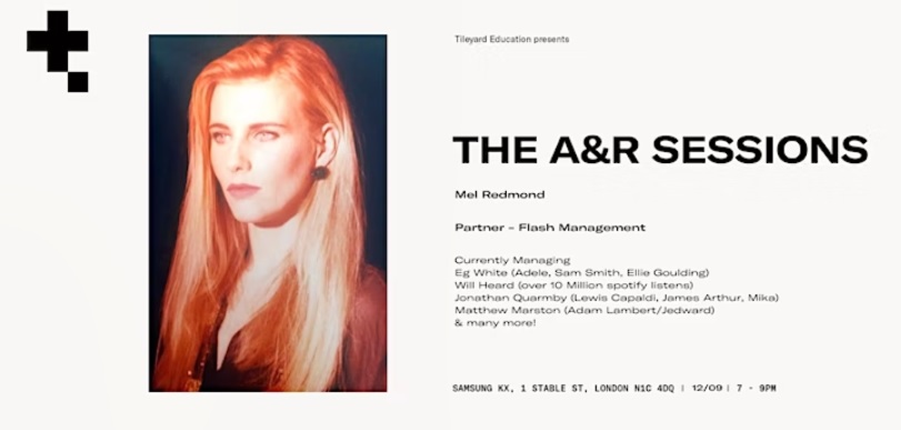 Tileyard's A&R Sessions return for September with Mel Redmond of Flash Music Management